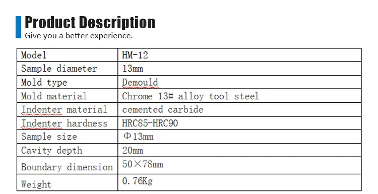 13mm IR die demolding parameters