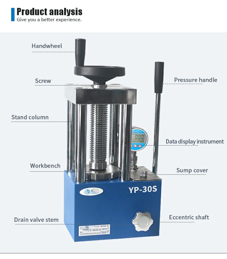 Four-column manual digital display hydraulic press