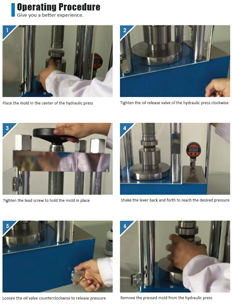 Manual digital display protective tablet press operation steps
